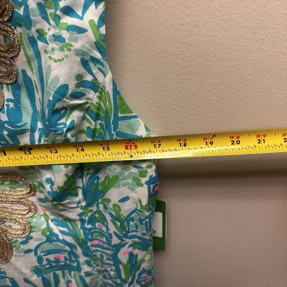 Lilly Pulitzer Fluorescent Janice Midi Dress Womens Size 14 Summer Turquoise NWT - Picture 7 of 8